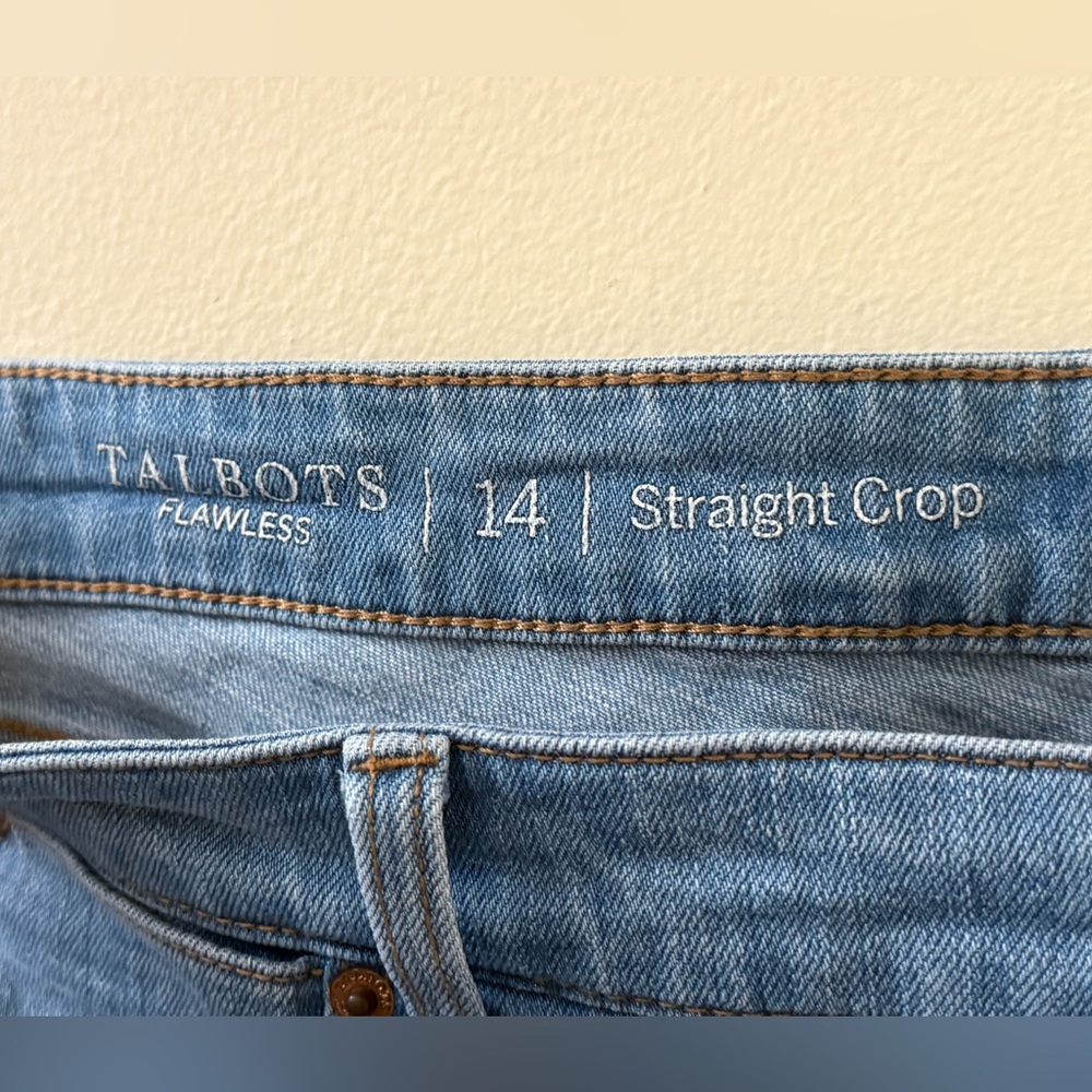 {Talbots}-Size:14- Flawless Straight Crop Jeans - Picture 3 of 5